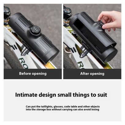 Sacoche cadre vélo rigide antivol avec cadenas à combinaison