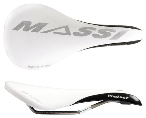 Selle Massi Profast Carbon Titane Blanc
