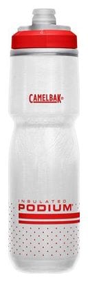 Botella aislada Camelbak  Podium Chill 0,71 L Blanco / Rojo