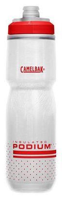 Botella aislada Camelbak Podium Chill 0,71 L Blanco / Rojo