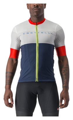 Maillot de manga corta Castelli Sezione Azul/Blanco