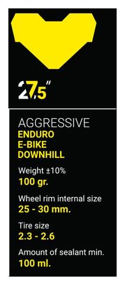 Panzer 27.5'' Enduro Anti-Klemm-Schaumstoff Gelb (x1 Einheit)