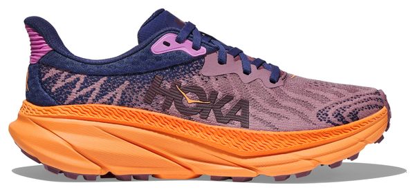 Hoka Challenger 7 Women's Pink Blue Orange Trail Running Shoes