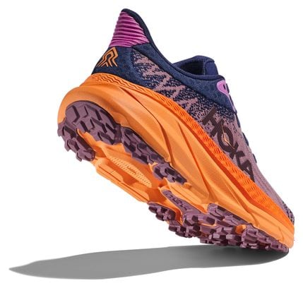 Hoka Challenger 7 Women's Pink Blue Orange Trail Running Shoes