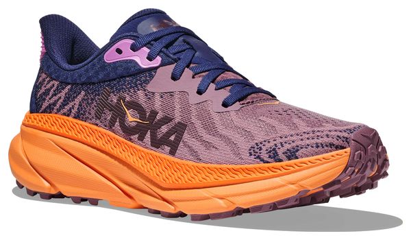 Trail Running Schuh Women Hoka Challenger 7 Pink Blue Orange