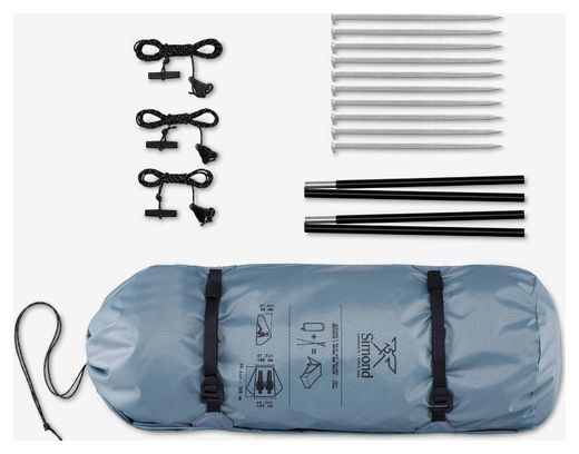 Tarp-tent voor 2 personen Simond MT900 Blauw