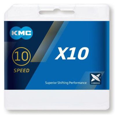 KMC X10 114 schakel 10V Zilver/Zwart ketting
