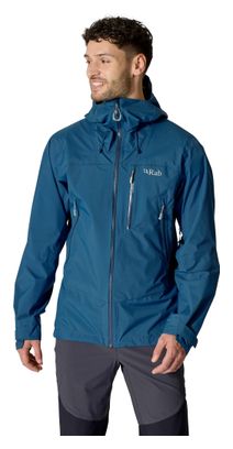 Giacca impermeabile Rab Downpour Mountain blu da uomo