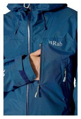 Giacca impermeabile Rab Downpour Mountain blu da uomo