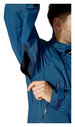 Giacca impermeabile Rab Downpour Mountain blu da uomo