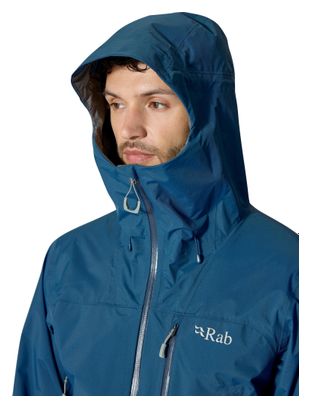 Giacca impermeabile Rab Downpour Mountain blu da uomo