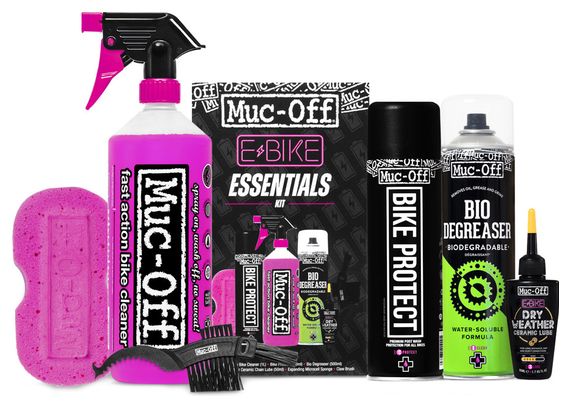 Muc-Off Ebike Essentials Kit Limpiar, Proteger y Lubricar