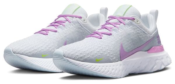 Nike React Infinity Run Flyknit 3 Damen Laufschuhe Grau Violett