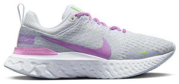 Chaussures de Running Nike React Infinity Run Flyknit 3 Femme Gris Violet