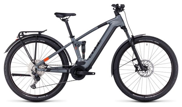 Cube Stereo Hybrid 120 Pro 750 Allroad Electric Full Suspension MTB Shimano Deore 12S 750 Wh 27.5'' Flash Grey