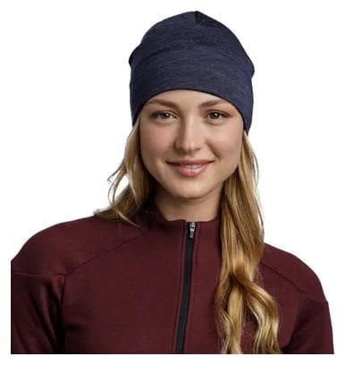 Buff Merino Lightweight Beanie Solid Blue