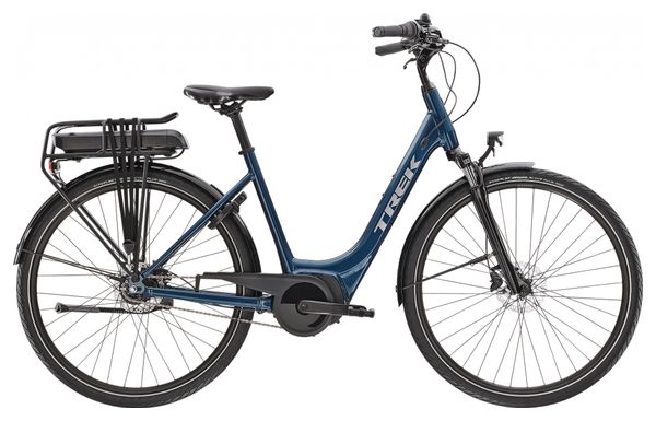 Vélo de Ville Électrique Trek District+ 1 Lowstep 400wh Shimano Nexus 7V Dark Aquatic 2022