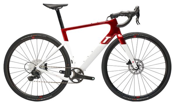 3T Exploro Race Gravel Bike Campagnolo Ekar 13S 700 mm Rot Weiß 2022