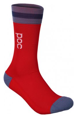 Poc Essential Mid Length Socken Calcite Blue / Prismane Red