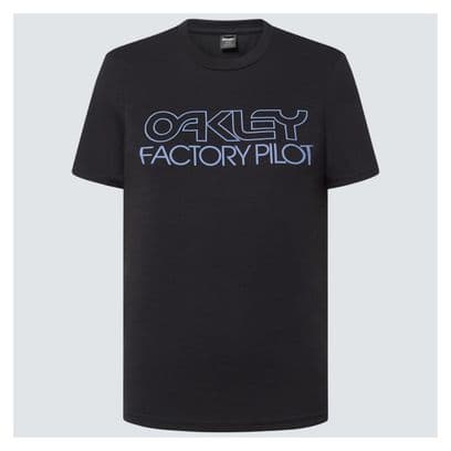 Maillot Manches Courtes Femme Oakley Factory Pilot Noir/Bleu