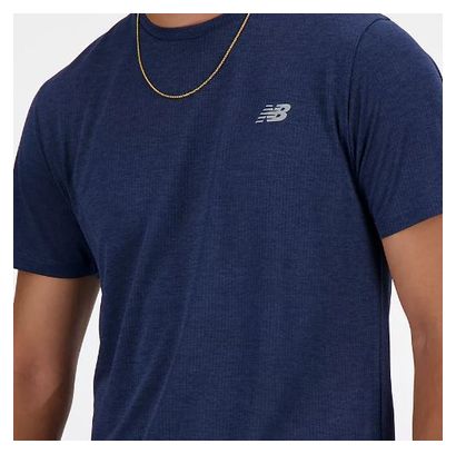 T-Shirt Running New Balance Athletics Bleu Homme