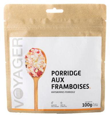 Repas Lyophilisé Voyager Porridge aux framboises 100g
