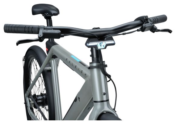 Bicicletta da città elettrica Raleigh ONE con trasmissione a cinghia, monomarcia, 27,5'' - Grigio