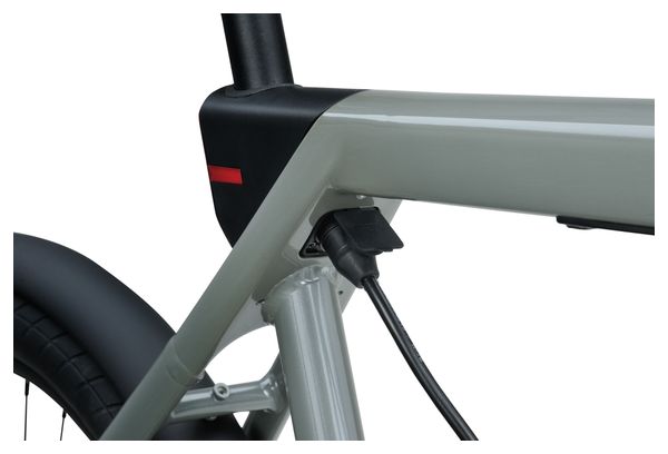 Bicicletta da città elettrica Raleigh ONE con trasmissione a cinghia, monomarcia, 27,5'' - Grigio