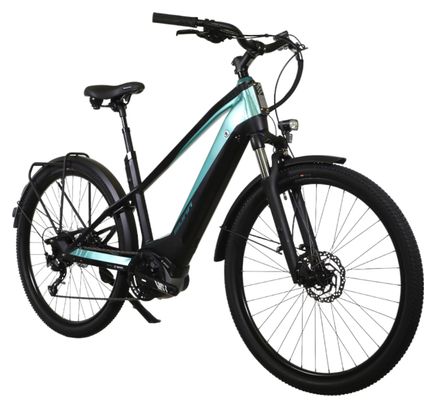 Bicicleta de exposición - Sunn Urb Sleek Bicicleta urbana eléctrica mixta Shimano Altus 9V 400 Wh 650b Negra / Turquesa 2023