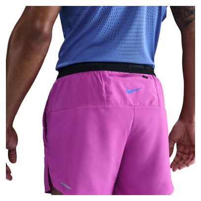 Heren Nike Stride 5in Purple Korte broek