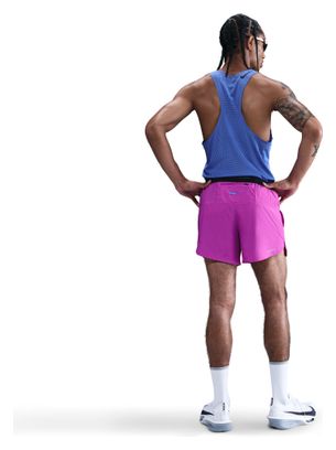 Heren Nike Stride 5in Purple Korte broek