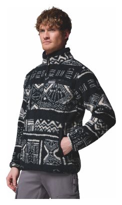 Columbia 1/2 Zip Sherpa Rugged Ridge Pile Nero