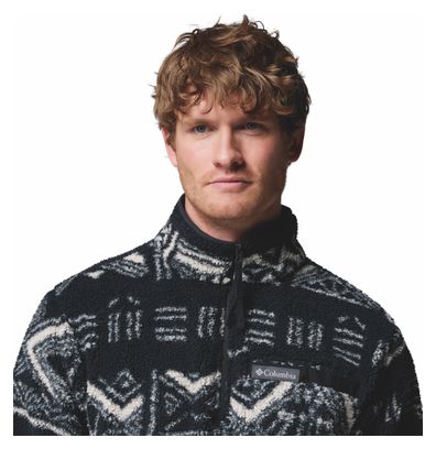 Columbia 1/2 Zip Sherpa Rugged Ridge Pile Nero