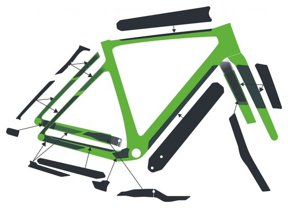 Syncros Frame Beschermings Kit voor Scott Addict Gravel Clear Gloss