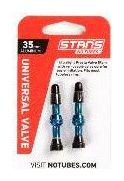 Stan's NoTubes - Paire de valves  Universal  Al  Presta 35mm  Blue