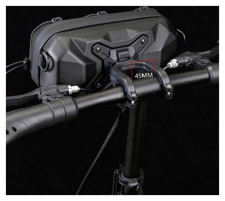 Sacoche de guidon vélo grande capacité rigide EVA avec bandoulière