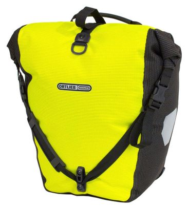 Sacoche de Porte-Bagages Ortlieb Back Roller High Visibility 20L Jaune Fluo Noir Réfléchissant