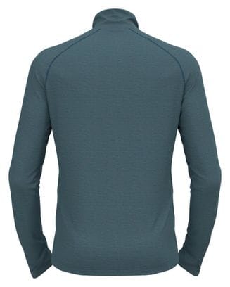 Camiseta Técnica Odlo 1/2 Zip Performance Wool 150 Azul