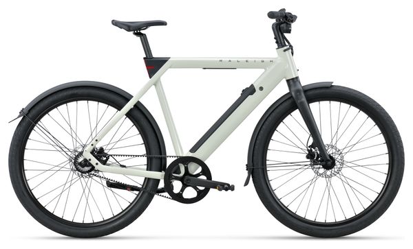 Raleigh ONE Elektro-Citybike mit Riemenantrieb, 1 Gang, 27,5 Zoll, Weiß