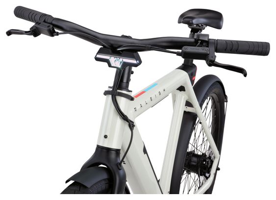 Raleigh ONE Elektro-Citybike mit Riemenantrieb, 1 Gang, 27,5 Zoll, Weiß