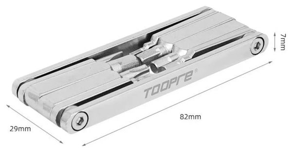 Toopre 8-in-1 kompaktes Fahrrad-Multitool Inbusschlüssel Torx T25 und Schraubendreher