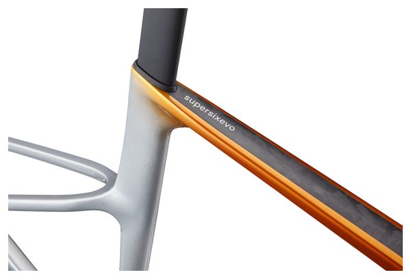 Cannondale SuperSix EVO Hi-MOD Framekit Oranje/Zilver/Zwart