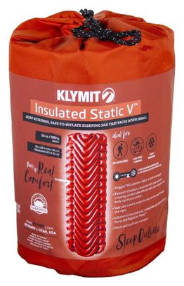 INSULATED STATIC VR Matelas gonflable à isolation renforcée - Rouge - Klymit