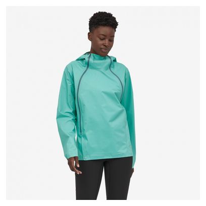 Giacca Impermeabile Patagonia Storm Racer Jkt Verde Donna