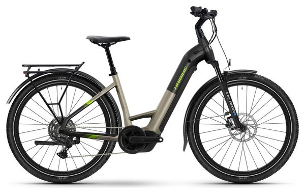 Bicicleta eléctrica de paseo Haibike Trekking 4 Low Shimano Cues 10V 27,5'' 600 Wh Beige/Negro 2026