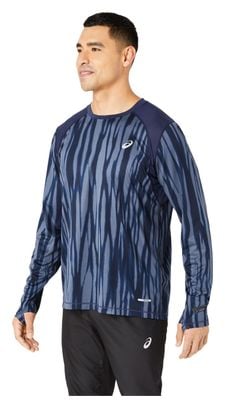 Maillot manches longues Asics Road All Over Print Bleu Homme