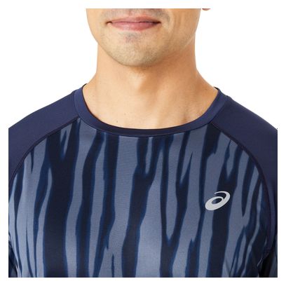 Maillot manches longues Asics Road All Over Print Bleu Homme