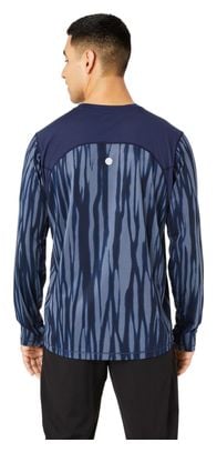 Maillot manches longues Asics Road All Over Print Bleu Homme