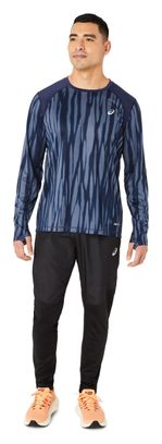 Maillot manches longues Asics Road All Over Print Bleu Homme