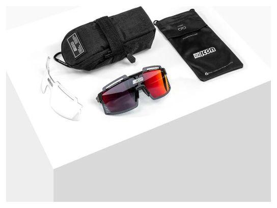 Lentes Scicon Sports Protom Gafas De Sol Atemporales Lente Plateado Armazon Negro